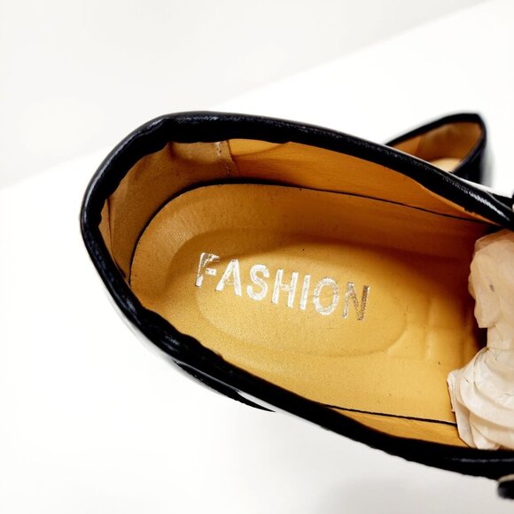 Men's patent Leather Lined Dress Oxfords Derby Formal Shoes Size 43/ US 9.5 - Picture 8 of 14